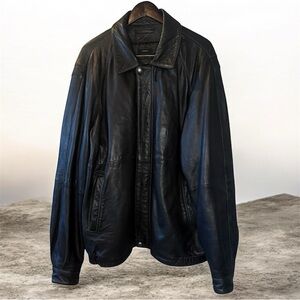 Claiborne Lambskin Leather Jacket Extra Large - Tall